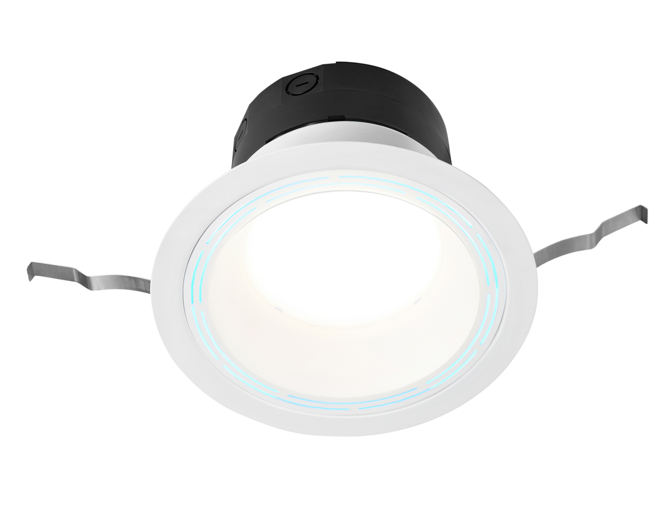 UVC 8” Round Recessed Downlight w/ Integral Jbox Blue Halo Lighting